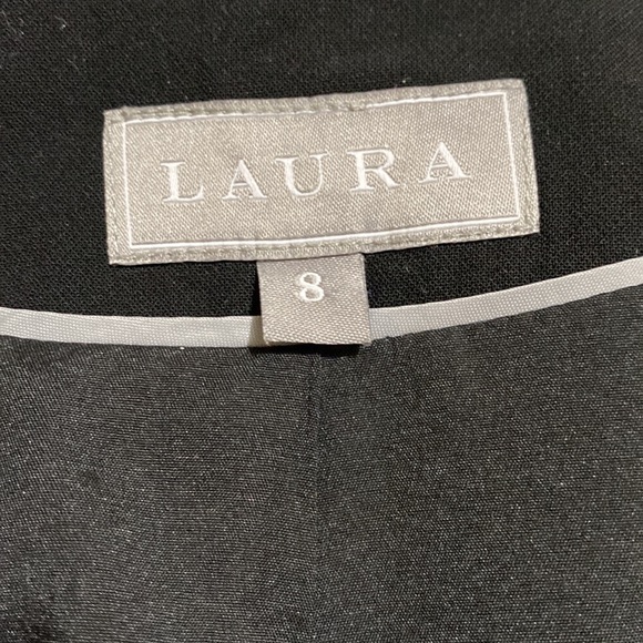 Laura Women Black Blazer Suit Dress Jacket Size 8 - Picture 13 of 14